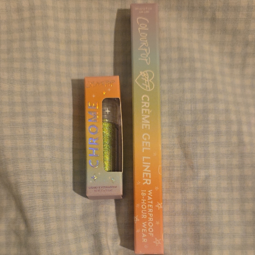 ColourPop Chrome Liquid Eyeshadow & Gel Liner Set - Vibrant Green